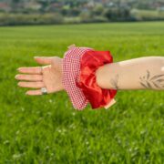 Σατέν & καρό scrunchies - 2τμχ. - Image 3