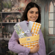 Καλάθι Αποθήκευσης με 2 Πετσέτες Κουζίνας - Lilac - Image 5