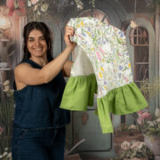 Τραπεζομάντηλο Ράνερ με Βολάν σε Κίτρινο ή Λαχανί - Image 2